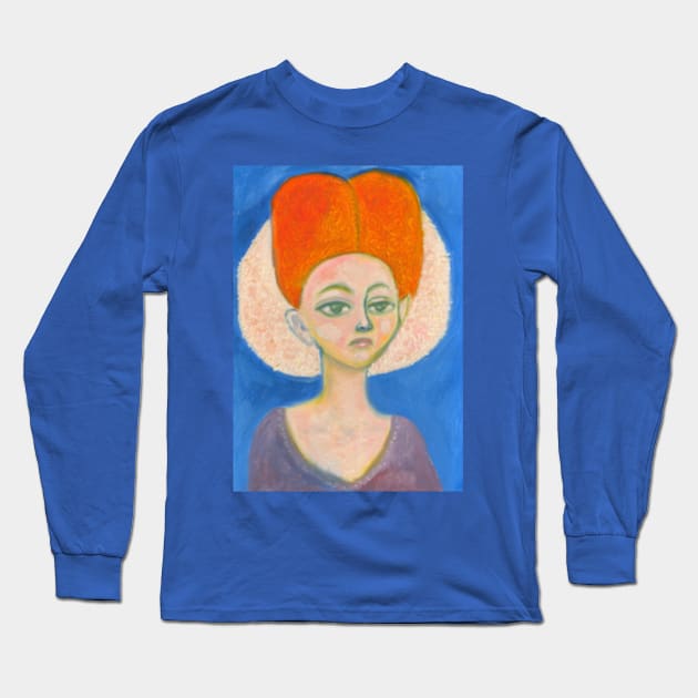 Queen Bess with red big hair Long Sleeve T-Shirt by Mokoosh